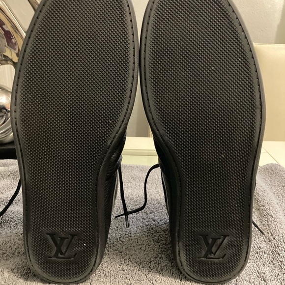 Louis Vuitton LV6 Men's 6 Camo X Black Leather Spitfire High Top Sneaker - Picture 7 of 13